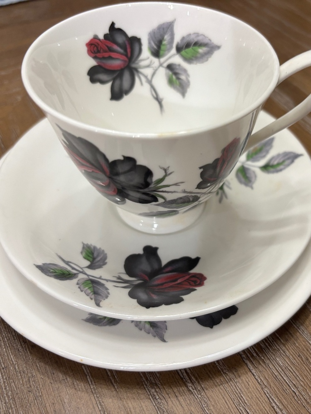 Royal Albert Masquerade tea trio for two